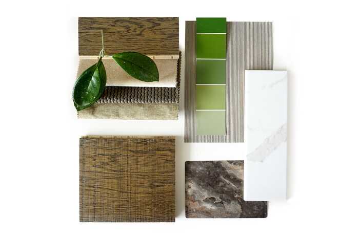 wood and finishes mood board