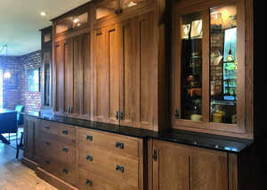 Deep Glazed Oak Arts &amp; Crafts Kitchen