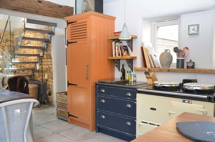orange freestanding pantry