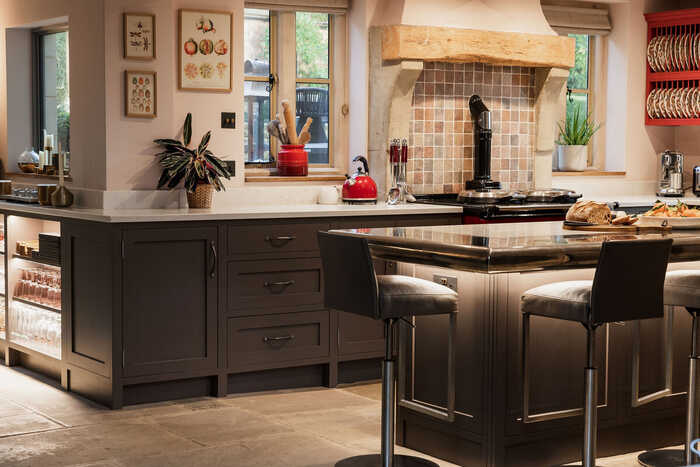 modern dark grey kitchen cabinets